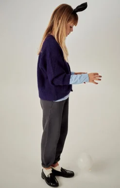 American Vintage Kid'S Cardigan East Melange Blackberry Cheap