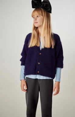 American Vintage Kid'S Cardigan East Melange Blackberry Cheap