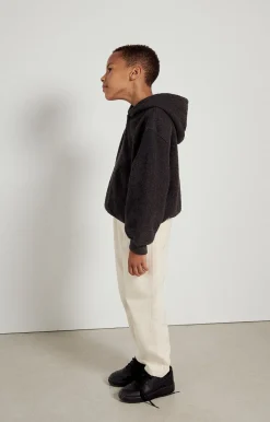 American Vintage Kid'S Hoodie Bobypark Charcoal Melange Shop