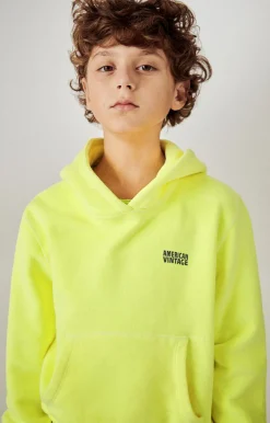 American Vintage Kid'S Hoodie Izubird Neon Yellow Clearance