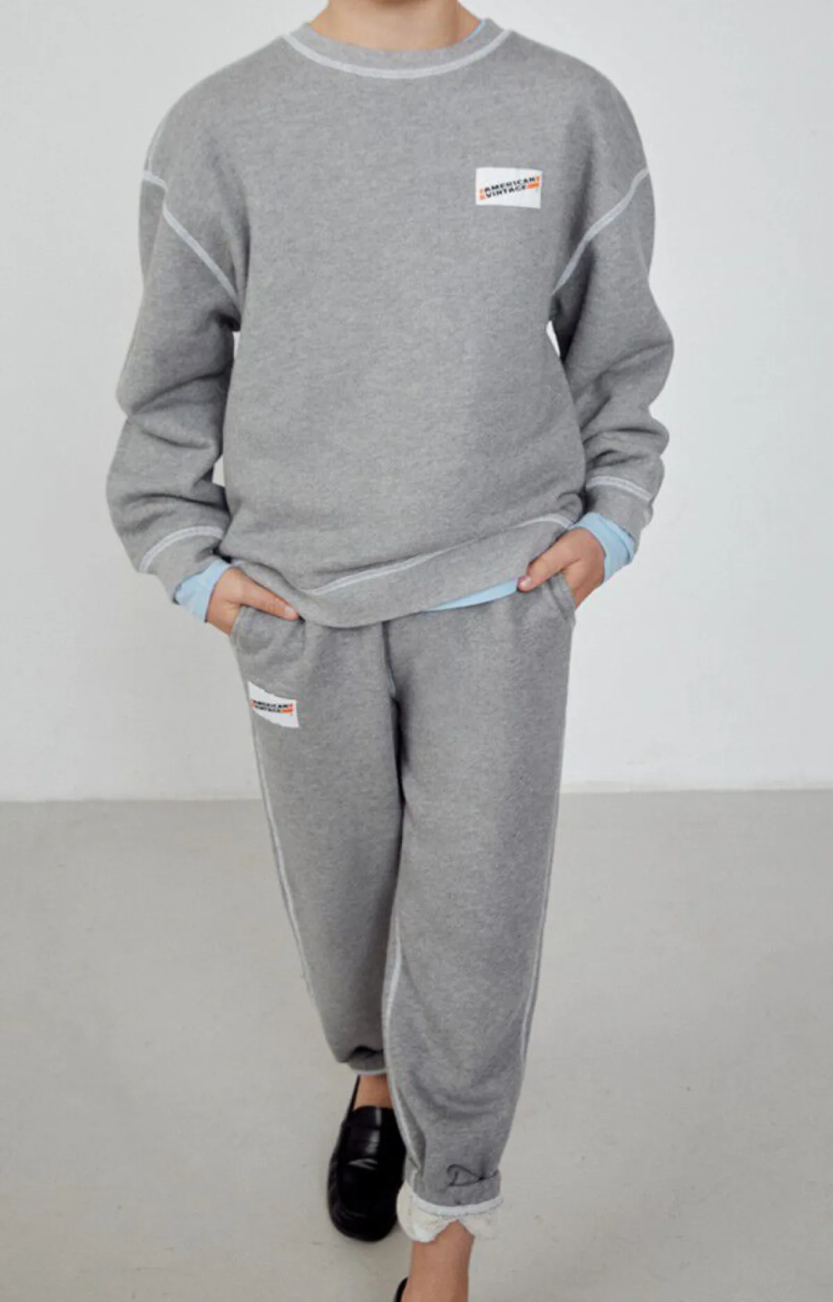 American Vintage Kid'S Joggers Gupcity Heather Grey Flash Sale