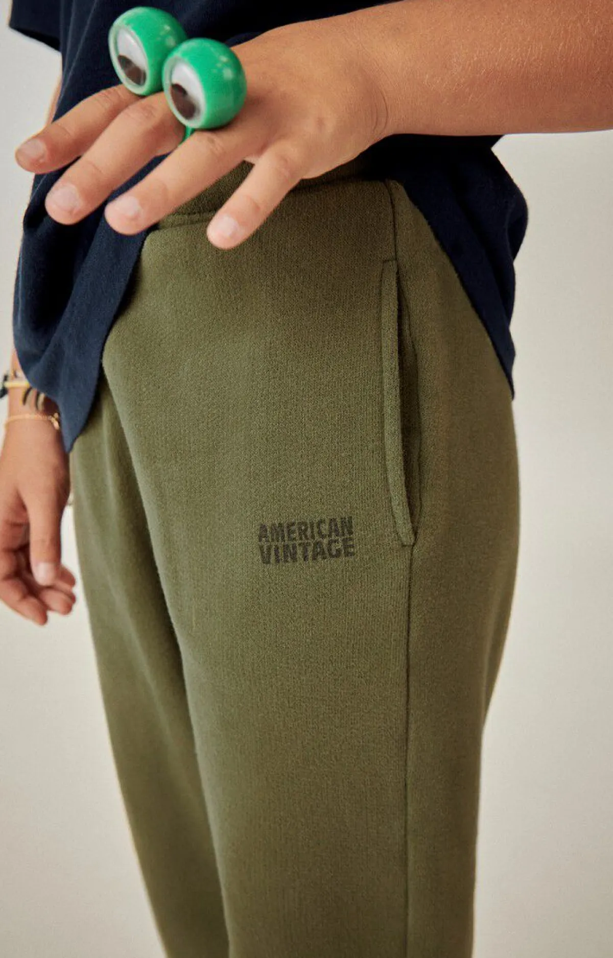 American Vintage Kid'S Joggers Izubird Khaki Vintage Best