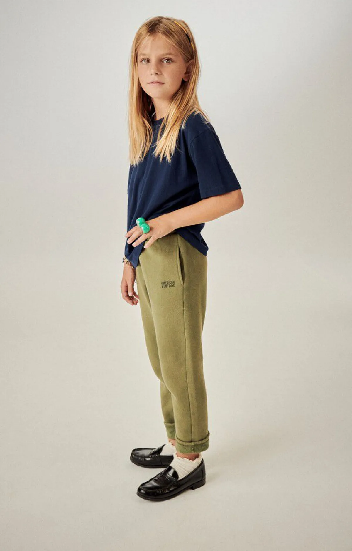 American Vintage Kid'S Joggers Izubird Khaki Vintage Best
