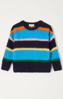 American Vintage Kid'S Jumper East Blue Stripes Discount