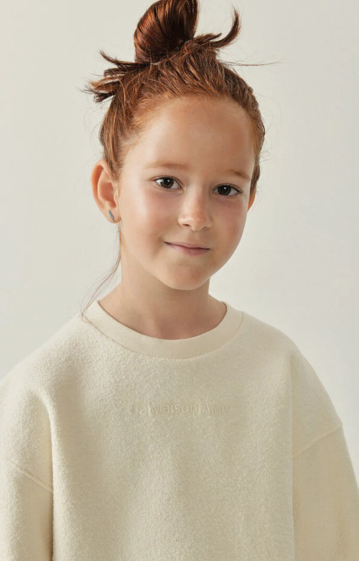 American Vintage Kid'S Sweatshirt Bobypark Ecru Flash Sale