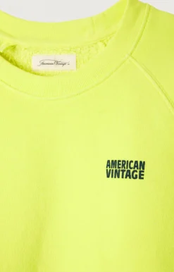 American Vintage Kid'S Sweatshirt Izubird Neon Yellow Shop