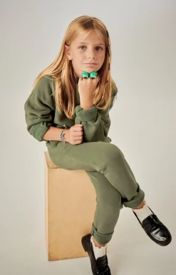 American Vintage Kid'S Sweatshirt Izubird Khaki Vintage New