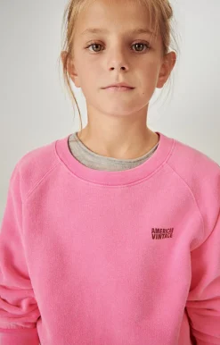 American Vintage Kid'S Sweatshirt Izubird Fluo Pink Clearance