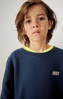 American Vintage Kid'S Sweatshirt Izubird Navy Vintage New