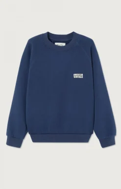 American Vintage Kid'S Sweatshirt Izubird Navy Vintage New
