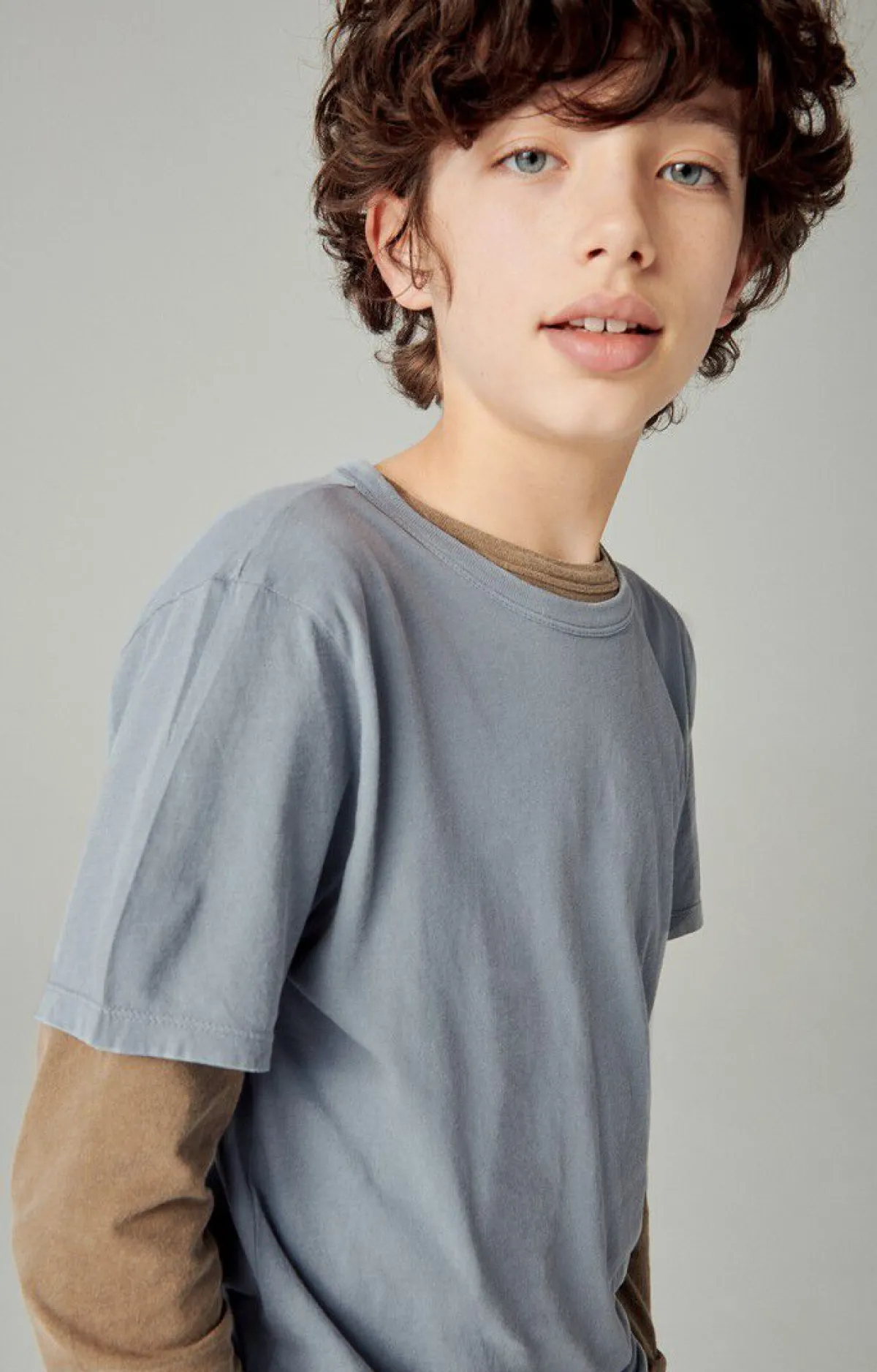 American Vintage Kid'S T-Shirt Devon Vintage Blue Grey Sale