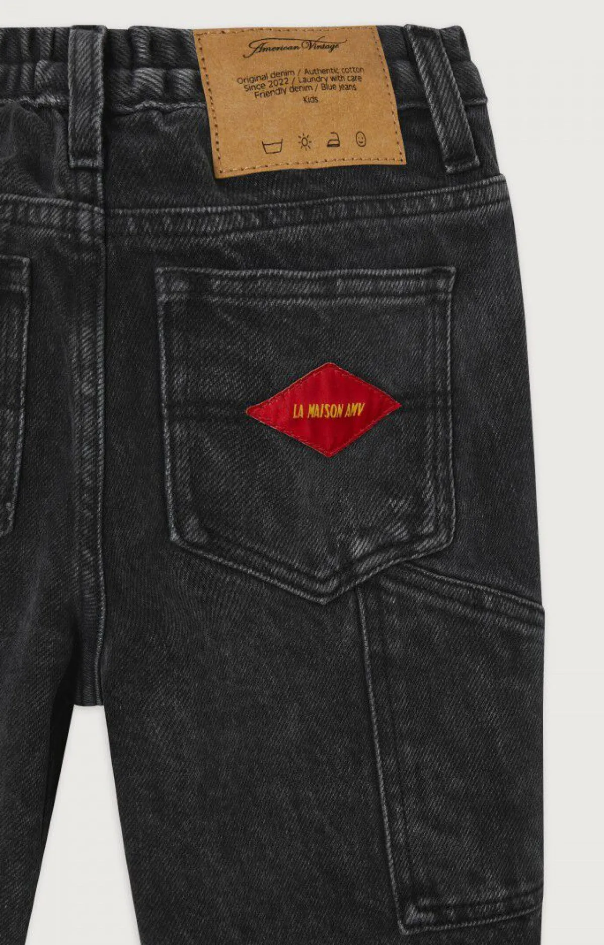 American Vintage Kid'S Worker Jeans Yopday Black Hot
