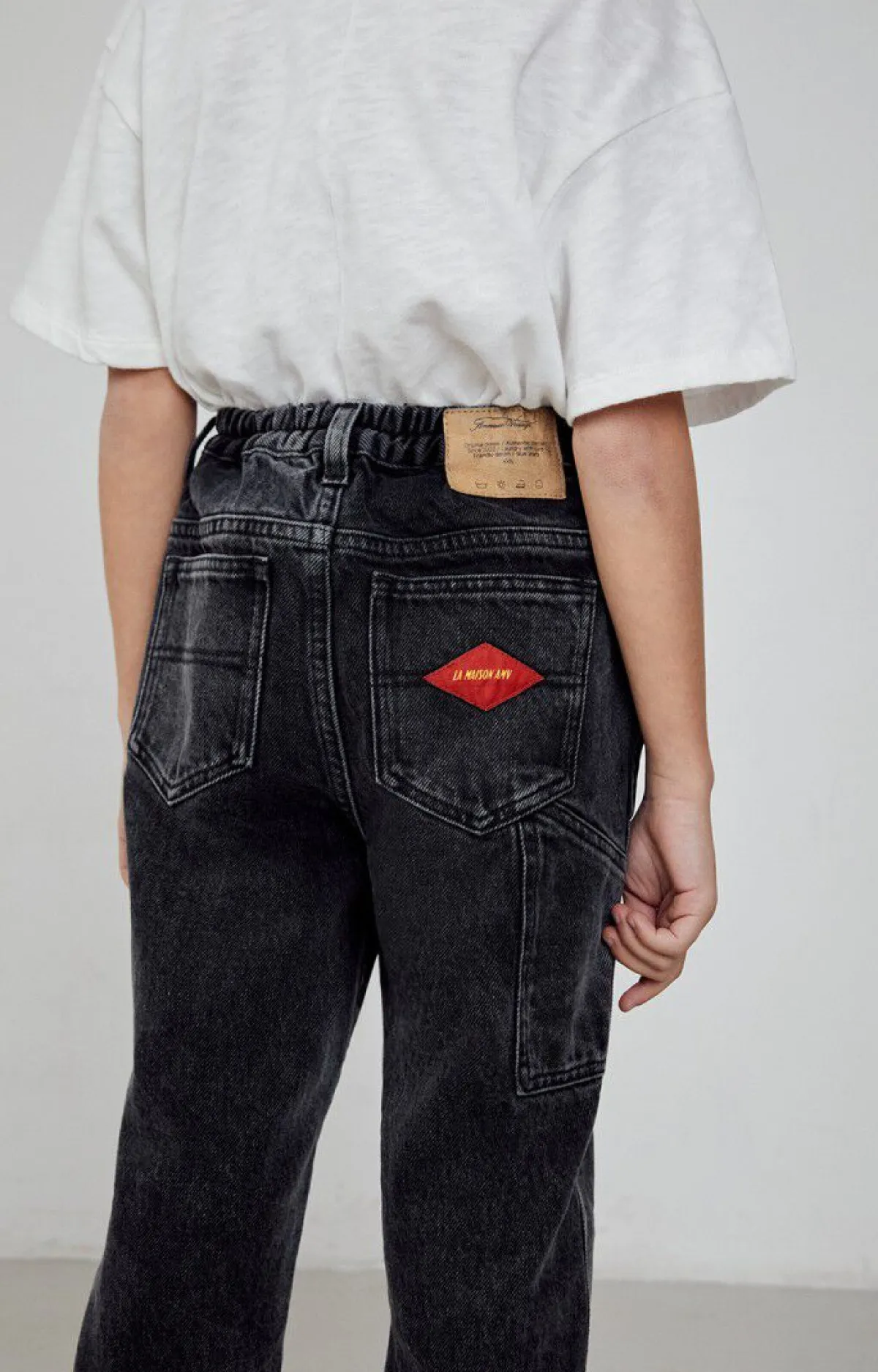 American Vintage Kid'S Worker Jeans Yopday Black Hot