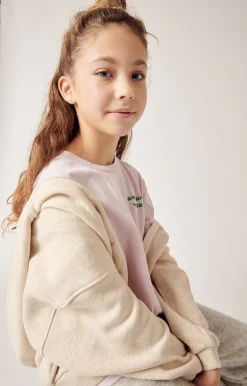 American Vintage Kid'S Zipped Hoodie Itonay Ecru Melange Store