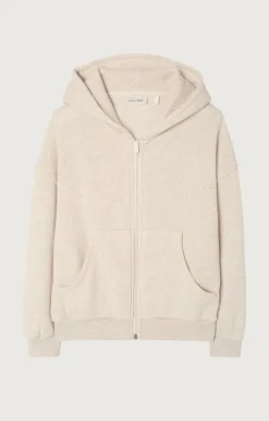 American Vintage Kid'S Zipped Hoodie Itonay Ecru Melange Store