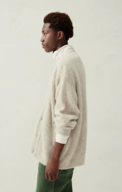American Vintage Men'S Cardigan East Powder Snow Melange Discount