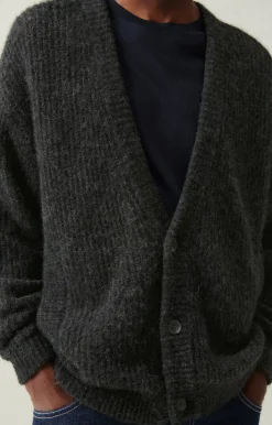 American Vintage Men'S Cardigan East Charcoal Melange Best