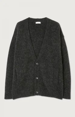 American Vintage Men'S Cardigan East Charcoal Melange Best