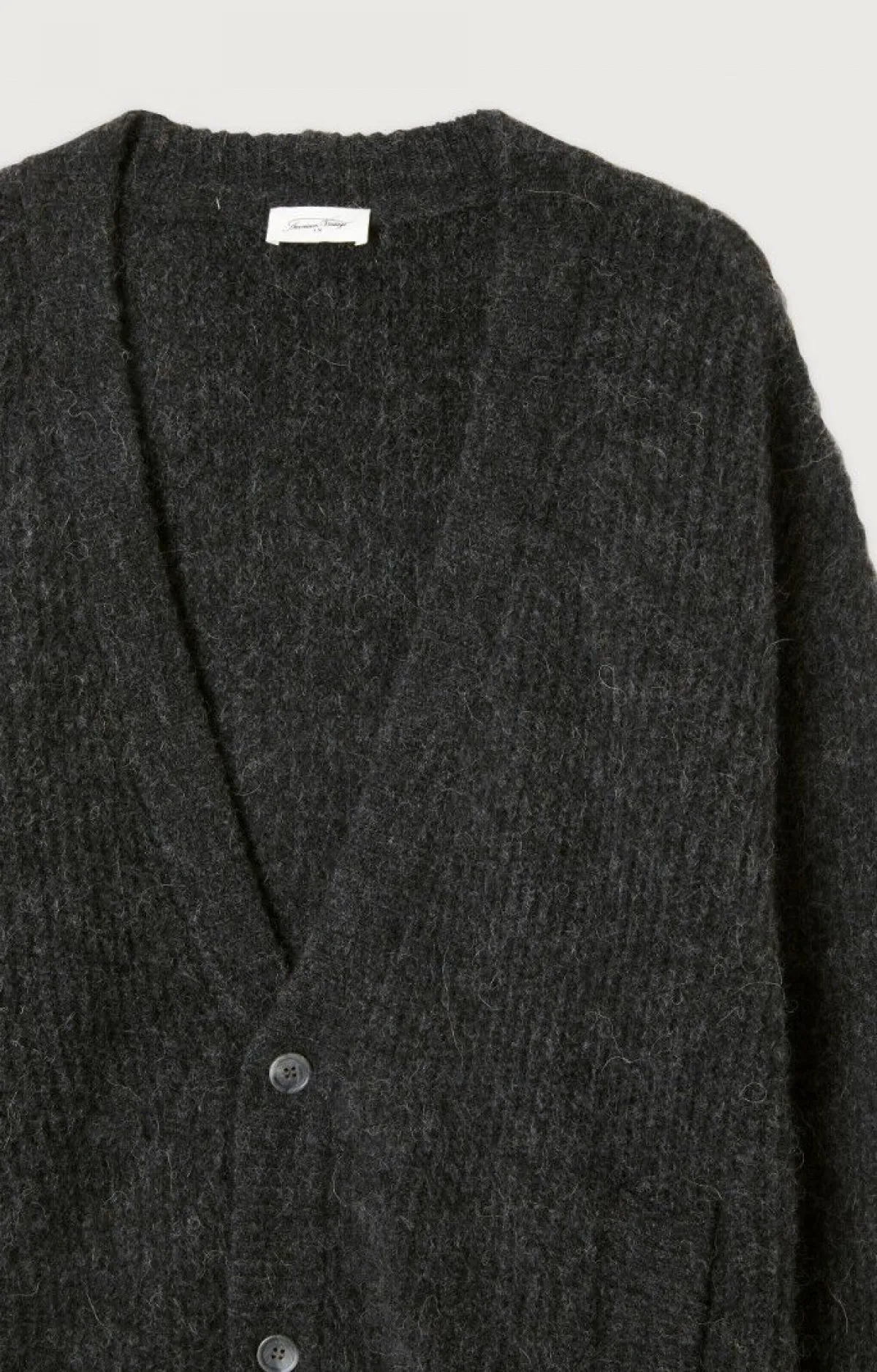 American Vintage Men'S Cardigan East Charcoal Melange Best
