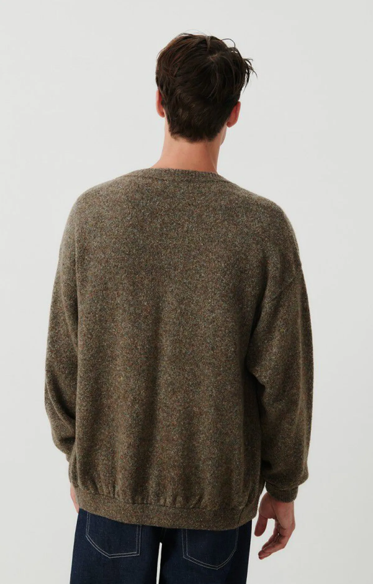 American Vintage Men'S Cardigan Pyatury Brown Multimelange Best
