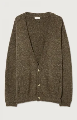 American Vintage Men'S Cardigan Pyatury Brown Multimelange Best