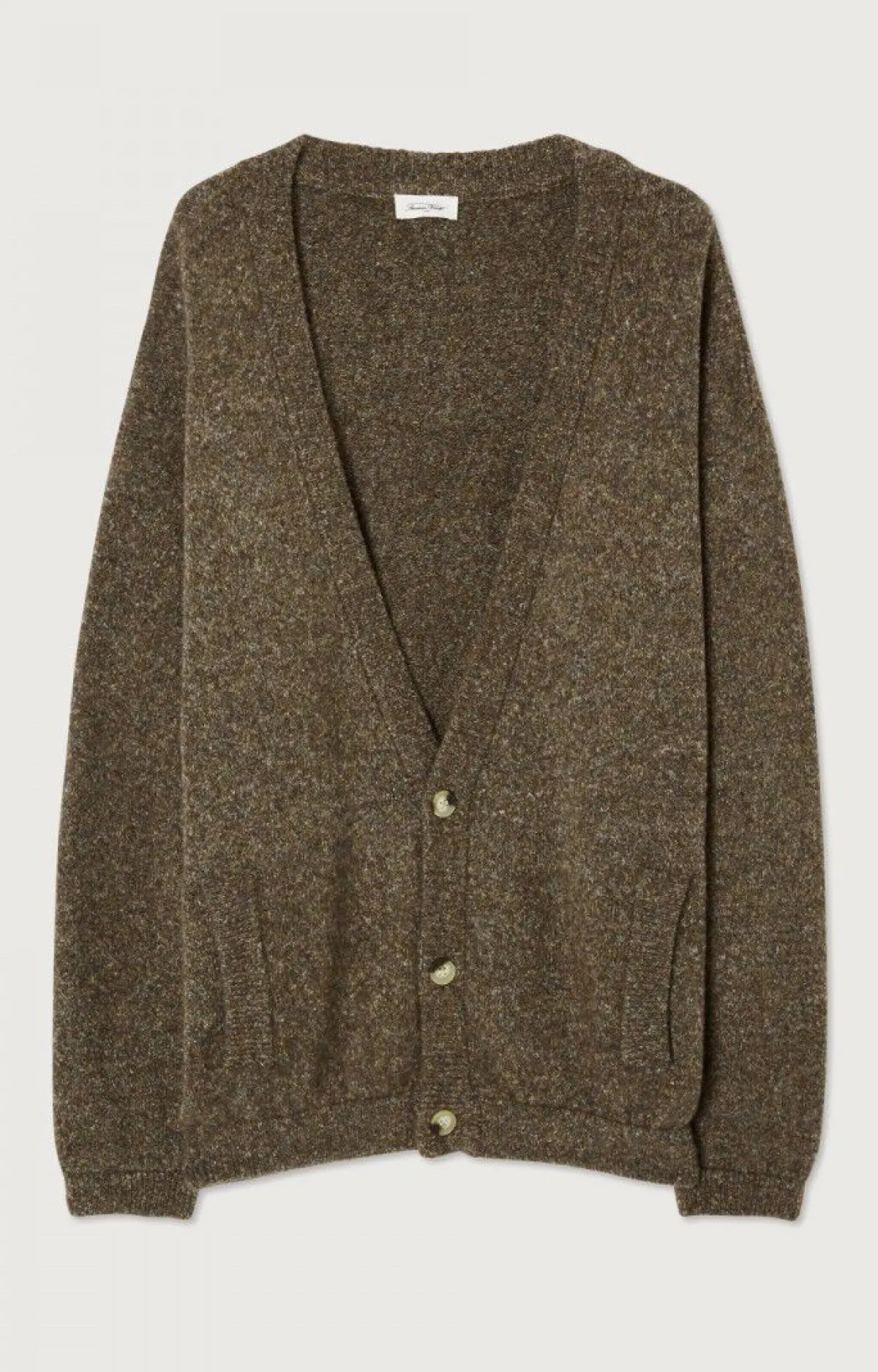 American Vintage Men'S Cardigan Pyatury Brown Multimelange Best