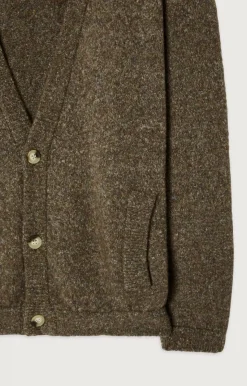 American Vintage Men'S Cardigan Pyatury Brown Multimelange Best