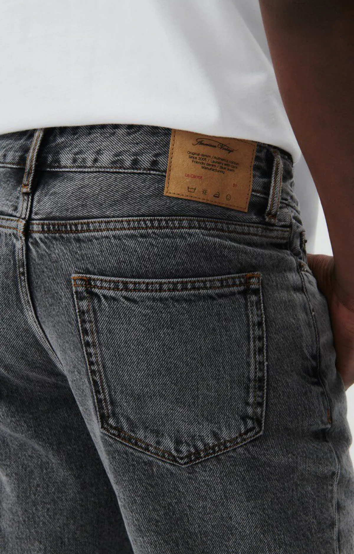 American Vintage Men'S Carrot Jeans Yopday Salt And Pepper Clearance