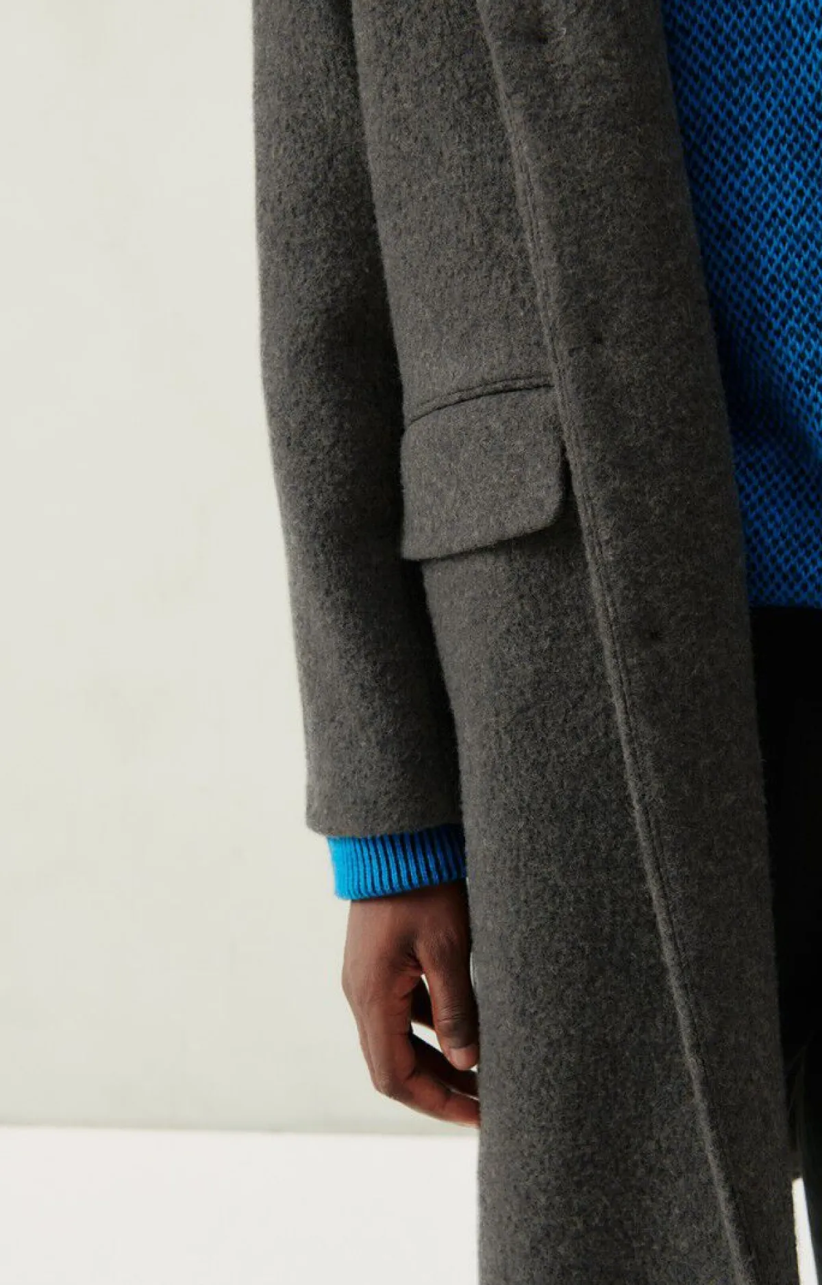 American Vintage Men'S Coat Bazybay Charcoal Melange Clearance