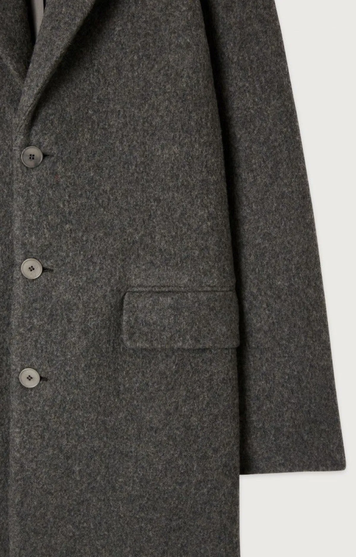 American Vintage Men'S Coat Bazybay Charcoal Melange Clearance