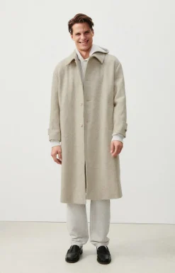 American Vintage Men'S Coat Karabay Beige Melange Cheap