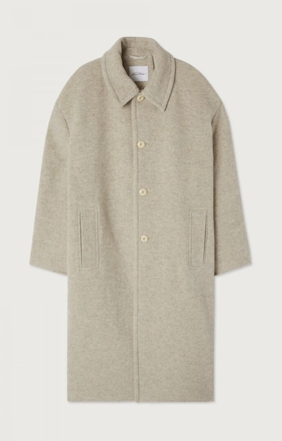 American Vintage Men'S Coat Karabay Beige Melange Cheap