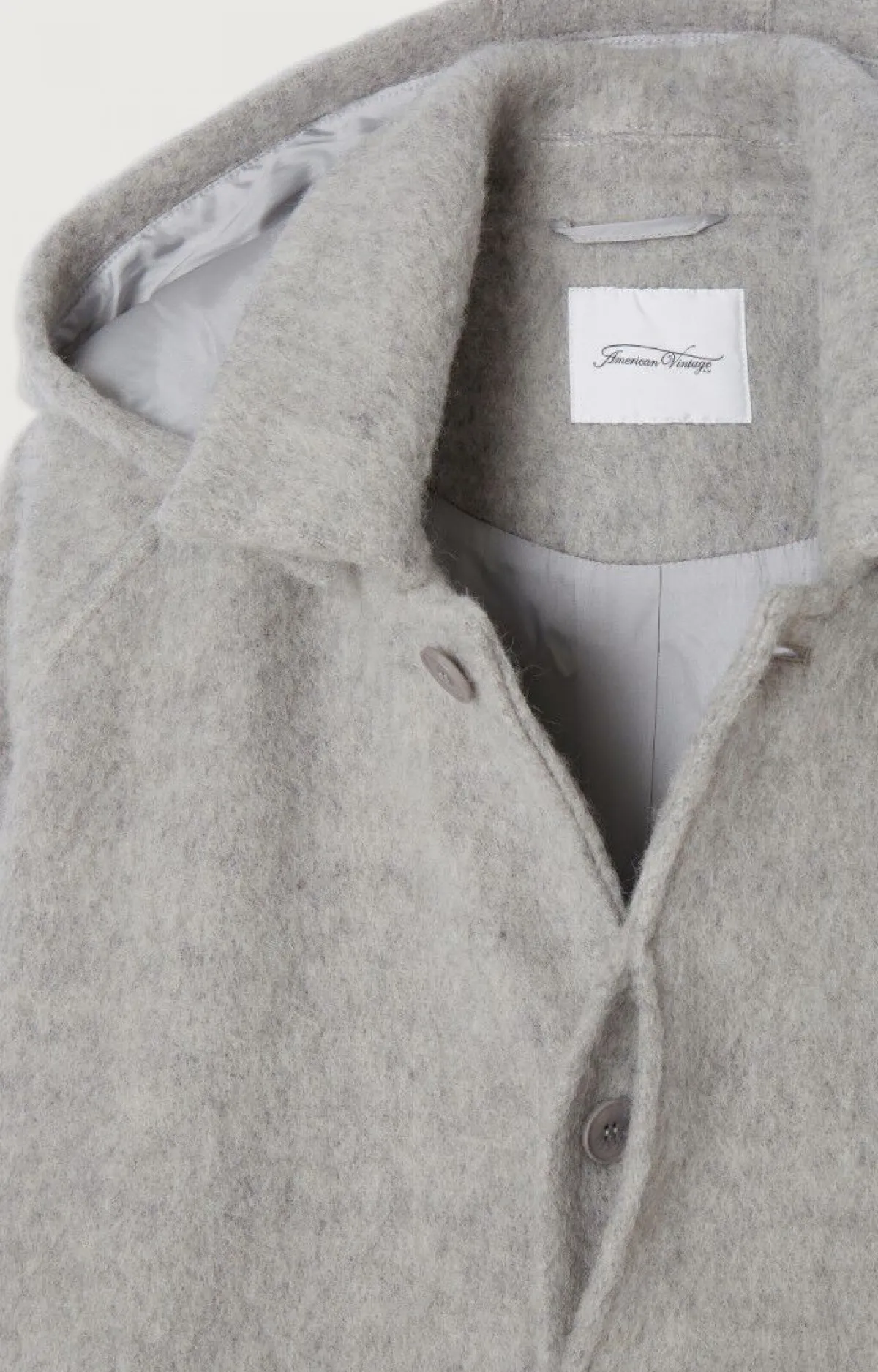 American Vintage Men'S Coat Roly Cloud Melange Discount