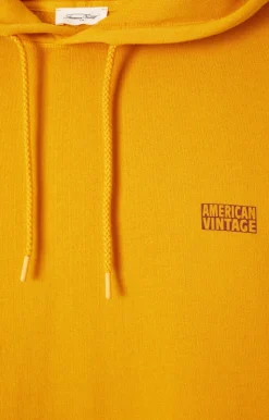 American Vintage Men'S Hoodie Izubird Vintage Mustard Hot
