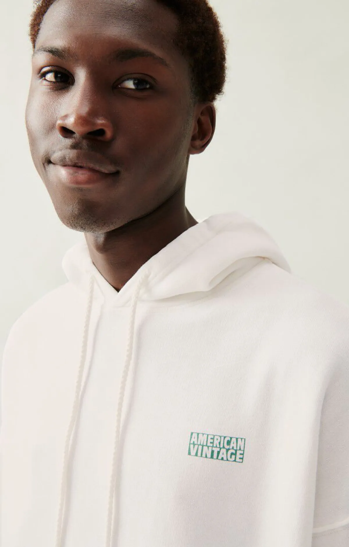American Vintage Men'S Hoodie Izubird Vintage Milk Flash Sale