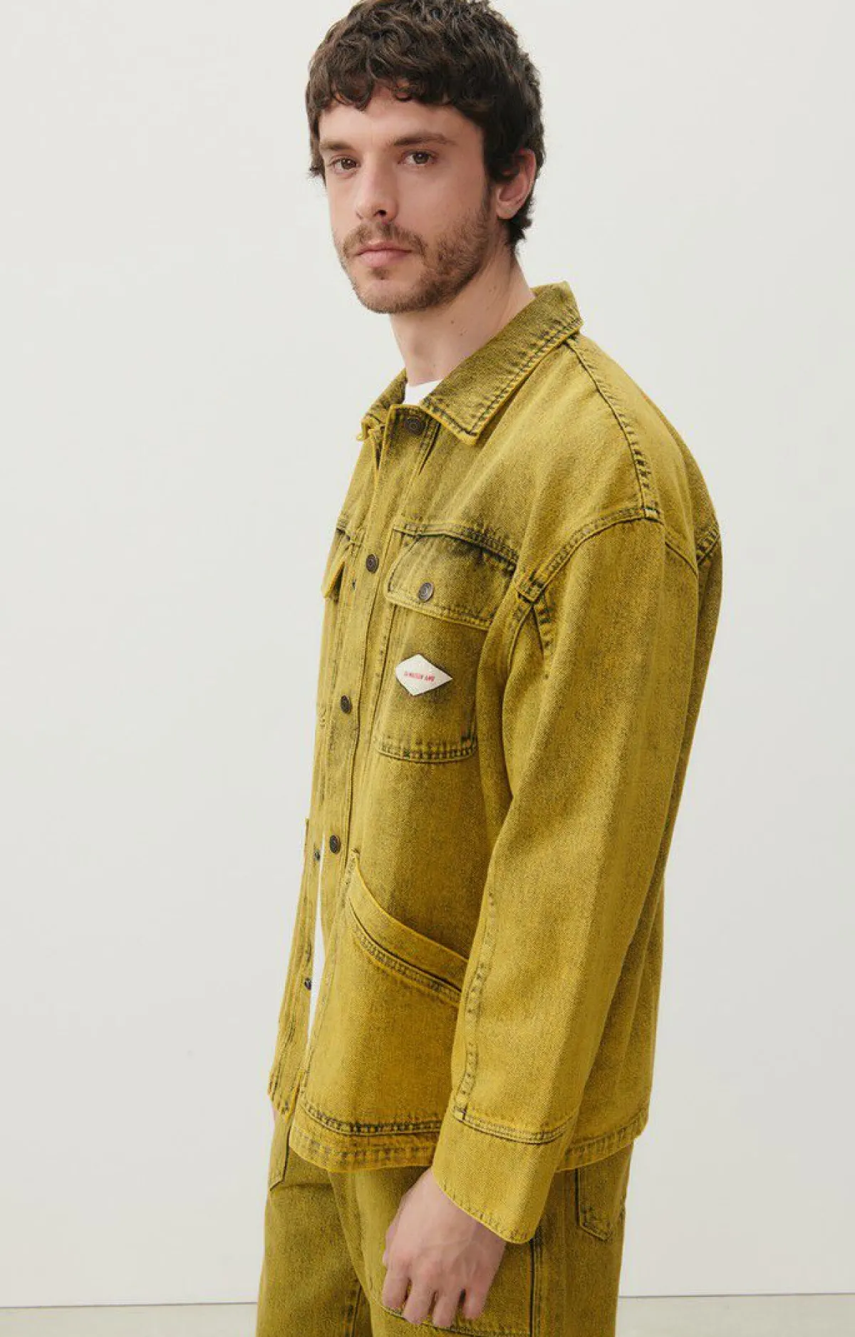 American Vintage Men'S Jacket Blinewood Yellow Overdye Hot