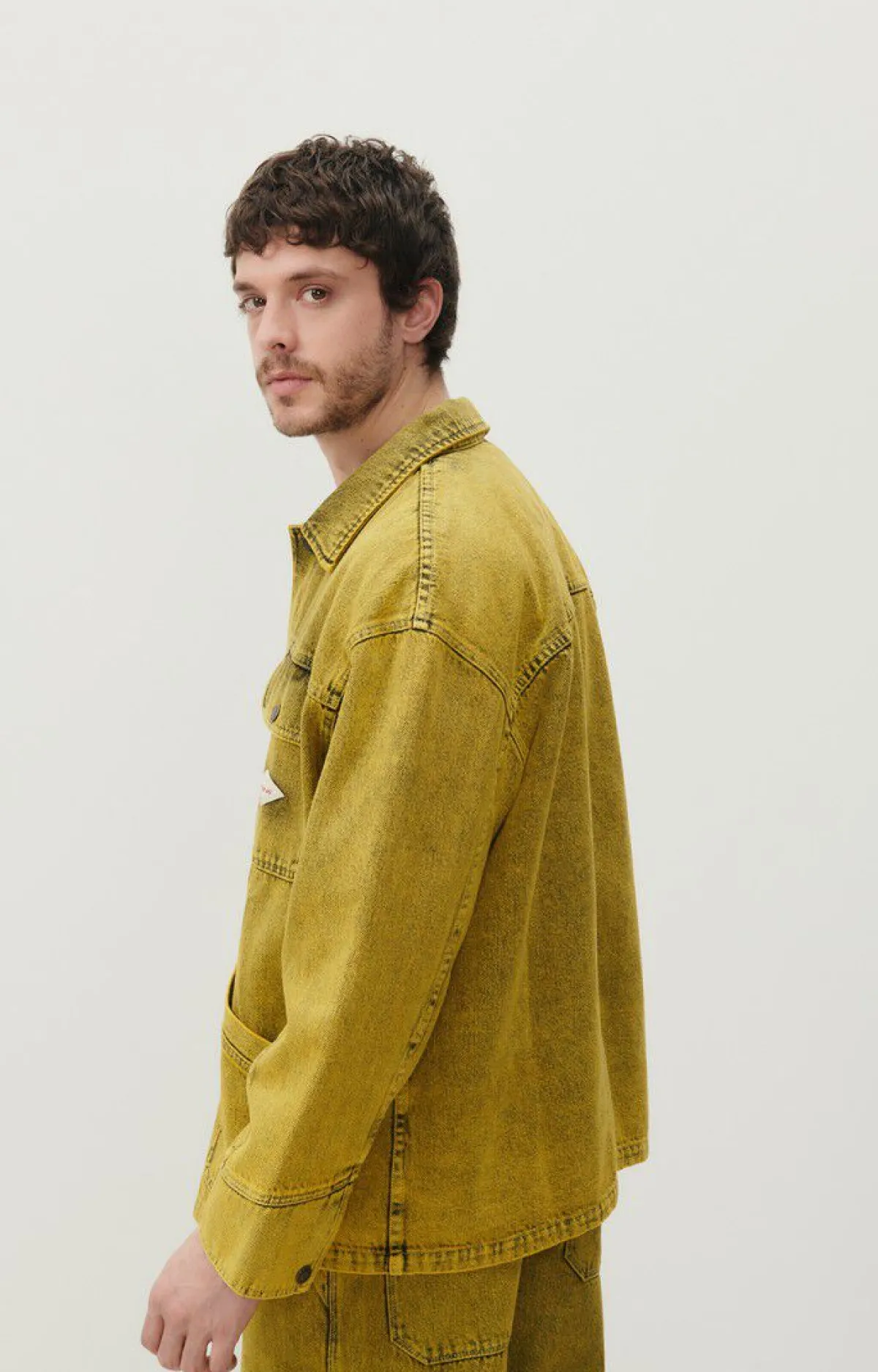 American Vintage Men'S Jacket Blinewood Yellow Overdye Hot