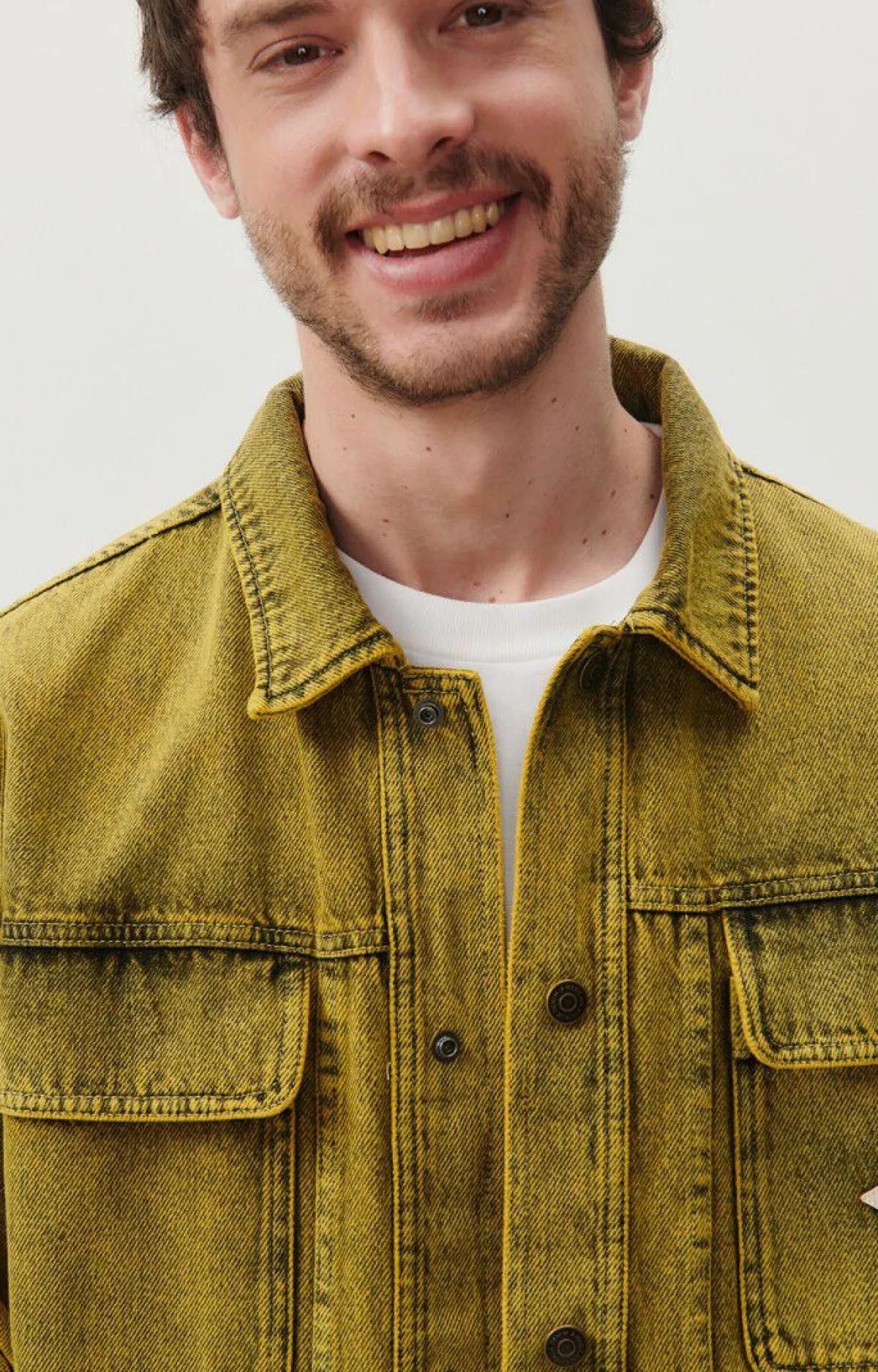 American Vintage Men'S Jacket Blinewood Yellow Overdye Hot