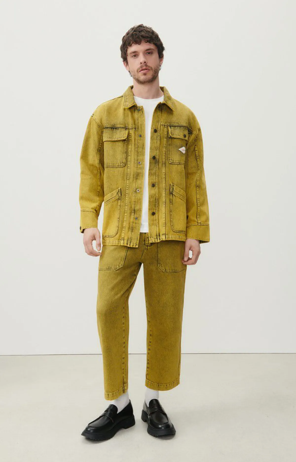 American Vintage Men'S Jacket Blinewood Yellow Overdye Hot
