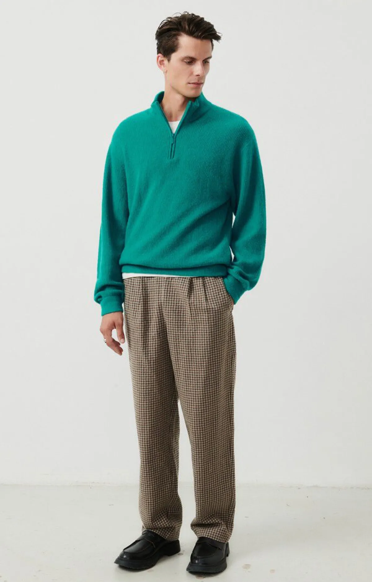 American Vintage Men'S Jumper Damsville Chlorophyll Melange Hot