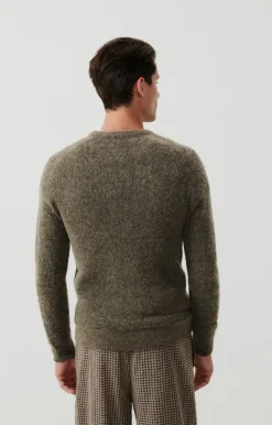 American Vintage Men'S Jumper Dazington Khaki Grey Multimelange Flash Sale