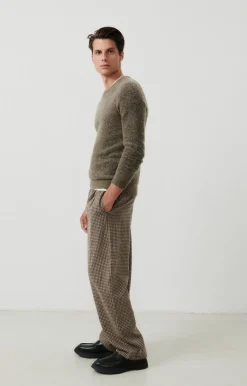 American Vintage Men'S Jumper Dazington Khaki Grey Multimelange Flash Sale