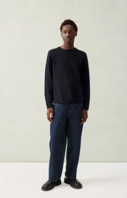American Vintage Men'S Jumper Ducksbay Navy Melange Black Discount
