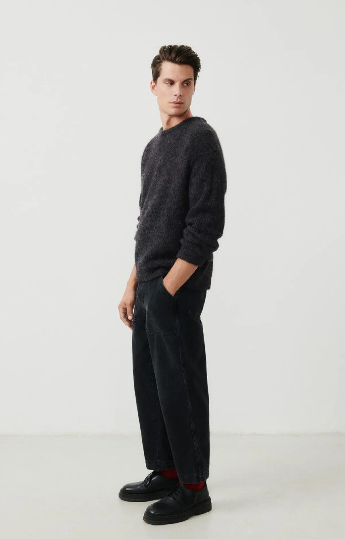 American Vintage Men'S Jumper East Charcoal Melange Cheap