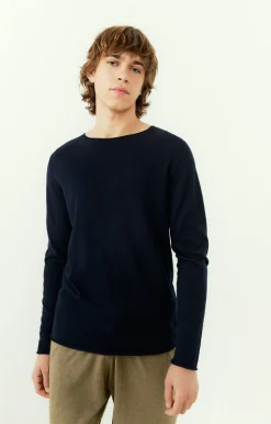 American Vintage Men'S Jumper Marcel Navy Shop