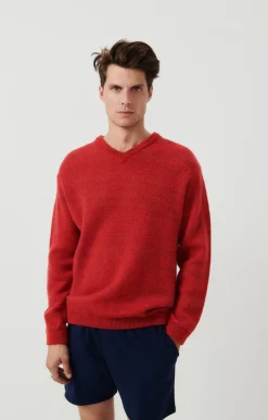 American Vintage Men'S Jumper Poabay Red Multimelange Shop