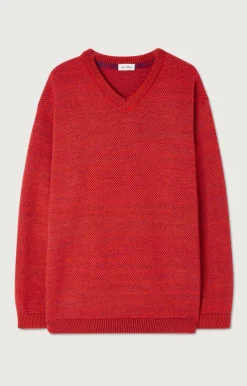 American Vintage Men'S Jumper Poabay Red Multimelange Shop