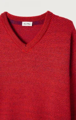American Vintage Men'S Jumper Poabay Red Multimelange Shop