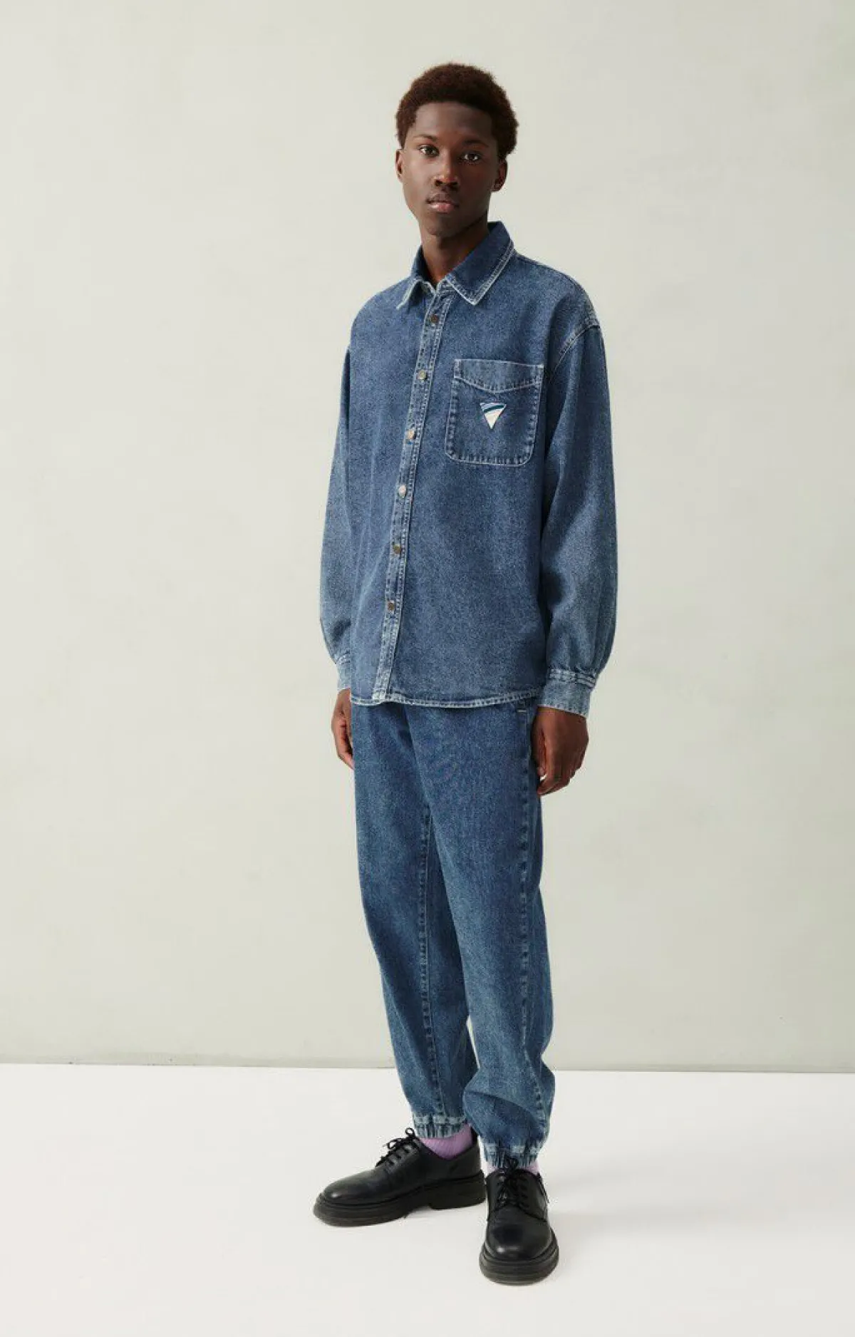 American Vintage Men'S Shirt Astury Stone Store