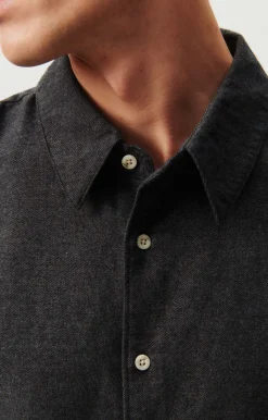American Vintage Men'S Shirt Dakota Charcoal Melange Sale
